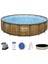 Bestway 56977 Prefabrik Aile Havuzu Rattan Desen 549X122CM Merdiven Örtü Filtre Set 2