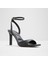 Sake Sandalet Orta Boy Topuklu Sandalet - Siyah 4