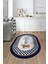 Dijital Baskılı Kaymaz Taban Yıkanabilir Kitchen Yazılı Oval Mutfak Halısı, O-Mutfak-48-Lacivert, 4