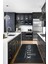 Dijital Baskılı Yıkanabilir Kaymaz Kitchen Yazılı Modern Mutfak Halısı, Mutfak-04-Antrasit, 2