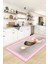 Aşçı Horoz Desenli Yıkanabilir Kaymaz Taban Mutfak Halısı, Mutfak-08-Pembe, 4