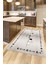 Sevimli Hayvanlar Desenli Kaymaz Taban Yıkanabilir Mutfak Halısı, Mutfak-10-Gri, 3