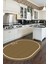 Dijital Baskılı Kaymaz Yıkanabilir Sade Çerçeveli Oval Mutfak Halısı, O-Mutfak-06-Kahve, 4