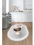 Aşçı Horoz Desenli Yıkanabilir Kaymaz Taban Oval Mutfak Halısı, O-Mutfak-08-Gri, 2
