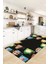 Dijital Baskılı Kaymaz Taban Renkli Fincanlar Mutfak Halısı, Mutfak-26-Siyah, 2