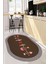 Dijital Baskılı Kaymaz Yıkanabilir Renkli Balık Desen Oval Mutfak Halısı, O-Mutfak-11-Kahve, 4