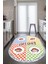 Lets Cook Yazılı Yıkanabilir Kaymaz Taban Modern Oval Mutfak Halısı, O-Mutfak-36-Renkli, 1
