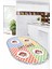 Lets Cook Yazılı Yıkanabilir Kaymaz Taban Modern Oval Mutfak Halısı, O-Mutfak-36-Renkli, 3