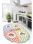 Lets Cook Yazılı Yıkanabilir Kaymaz Taban Modern Oval Mutfak Halısı, O-Mutfak-36-Renkli, 4