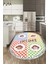 Lets Cook Yazılı Yıkanabilir Kaymaz Taban Modern Oval Mutfak Halısı, O-Mutfak-36-Renkli, 5