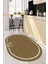 Dijital Baskılı Kaymaz Yıkanabilir Sade Çerçeveli Oval Mutfak Halısı, O-Mutfak-06-Kahve, 5