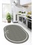 Dijital Baskılı Kaymaz Yıkanabilir Sade Çerçeveli Oval Mutfak Halısı, O-Mutfak-06-Gri, 1