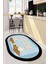 Dijital Baskılı Kaymaz Taban Kitchen Yazılı Modern Oval Mutfak Halısı, O-Mutfak-18-Mavi, 3