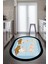 Dijital Baskılı Kaymaz Taban Kitchen Yazılı Modern Oval Mutfak Halısı, O-Mutfak-18-Mavi, 4