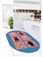 Dijital Baskılı Kaymaz Taban Yıkanabilir Renkli Modern Şık Oval Mutfak Halısı, O-Mutfak-43-Mavi, 1