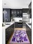 3D Kalp Fincan Motifli Kaymaz Yıkanabilir Modern Mutfak Halısı, Mutfak-34-Mor, 5