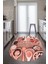3D Kaşık Baharat Temalı Kaymaz Taban Yıkanabilir Oval Mutfak Halısı, O-Mutfak-29-Pembe, 2