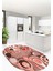 3D Kaşık Baharat Temalı Kaymaz Taban Yıkanabilir Oval Mutfak Halısı, O-Mutfak-29-Pembe, 3