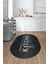 Dijital Baskılı Yıkanabilir Kaymaz Kitchen Yazılı Modern Oval Mutfak Halısı, O-Mutfak-04-Antrasit, 3