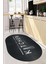 Dijital Baskılı Yıkanabilir Kaymaz Kitchen Yazılı Modern Oval Mutfak Halısı, O-Mutfak-04-Antrasit, 5