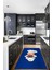 Kitchen Yazılı Aşçı Motifli Kaymaz Taban Yıkanabilir Mutfak Halısı, Mutfak-05-Mavi, 2