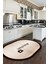 Dijital Baskılı Yıkanabilir Kaymaz Kitchen Yazılı Çerçeveli Oval Mutfak Halısı, O-Mutfak-02-Kahve, 4