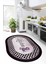 Dijital Baskılı Kaymaz Taban Yıkanabilir Kitchen Yazılı Oval Mutfak Halısı, O-Mutfak-48-Mor, 2