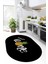Home Yazılı Ananas Desenli Yıkanabilir Kaymaz Oval Mutfak Halısı, O-Mutfak-31-Siyah, 4