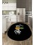 Home Yazılı Ananas Desenli Yıkanabilir Kaymaz Oval Mutfak Halısı, O-Mutfak-31-Siyah, 5
