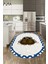 Baykuş Desenli Çerçeveli Kaymaz Yıkanabilir Şık Oval Mutfak Halısı, O-Mutfak-46-Mavi, 3