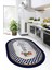 Dijital Baskılı Kaymaz Taban Yıkanabilir Kitchen Yazılı Oval Mutfak Halısı, O-Mutfak-48-Lacivert, 2