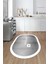 Dijital Baskılı Yıkanabilir Kaymaz Kitchen Yazılı Çerçeveli Oval Mutfak Halısı, O-Mutfak-02-Beyaz, 3