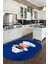 Kitchen Yazılı Aşçı Motifli Kaymaz Taban Yıkanabilir Oval Mutfak Halısı, O-Mutfak-05-Mavi, 4