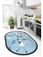 Dijital Baskılı Yıkanabilir Kaymaz Kitchen Yazılı Aşçı Oval Mutfak Halısı, O-Mutfak-03-Mavi, 1