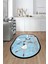 Dijital Baskılı Yıkanabilir Kaymaz Kitchen Yazılı Aşçı Oval Mutfak Halısı, O-Mutfak-03-Mavi, 3