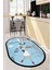 Dijital Baskılı Yıkanabilir Kaymaz Kitchen Yazılı Aşçı Oval Mutfak Halısı, O-Mutfak-03-Mavi, 5