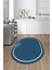 Dijital Baskılı Kaymaz Yıkanabilir Sade Çerçeveli Oval Mutfak Halısı, O-Mutfak-06-Mavi, 3