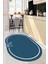 Dijital Baskılı Kaymaz Yıkanabilir Sade Çerçeveli Oval Mutfak Halısı, O-Mutfak-06-Mavi, 5