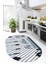 Mutfak Araçları Desenli Yıkanabilir Kaymaz Oval Mutfak Halısı, O-Mutfak-32-Mavi, 4