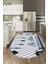 Mutfak Araçları Desenli Yıkanabilir Kaymaz Oval Mutfak Halısı, O-Mutfak-32-Mavi, 5