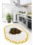 Baykuş Desenli Çerçeveli Kaymaz Yıkanabilir Şık Oval Mutfak Halısı, O-Mutfak-46-Turuncu, 2