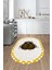 Baykuş Desenli Çerçeveli Kaymaz Yıkanabilir Şık Oval Mutfak Halısı, O-Mutfak-46-Turuncu, 4