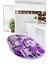 3D Kalp Fincan Motifli Kaymaz Yıkanabilir Modern Oval Mutfak Halısı, O-Mutfak-34-Mor, 3