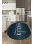 Dijital Baskılı Yıkanabilir Kaymaz Kitchen Yazılı Modern Oval Mutfak Halısı, O-Mutfak-04-Mavi, 2