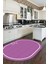 Dijital Baskılı Kaymaz Yıkanabilir Sade Çerçeveli Oval Mutfak Halısı, O-Mutfak-06-Mor, 4