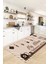 Mutfak Araçları Desenli Yıkanabilir Kaymaz Mutfak Halısı, Mutfak-32-Kahve, 1