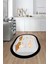 Dijital Baskılı Kaymaz Taban Kitchen Yazılı Modern Oval Mutfak Halısı, O-Mutfak-18-Gri, 1