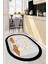 Dijital Baskılı Kaymaz Taban Kitchen Yazılı Modern Oval Mutfak Halısı, O-Mutfak-18-Gri, 3
