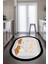 Dijital Baskılı Kaymaz Taban Kitchen Yazılı Modern Oval Mutfak Halısı, O-Mutfak-18-Gri, 4