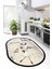 Dijital Baskılı Yıkanabilir Kaymaz Kitchen Yazılı Aşçı Oval Mutfak Halısı, O-Mutfak-03-Krem, 1